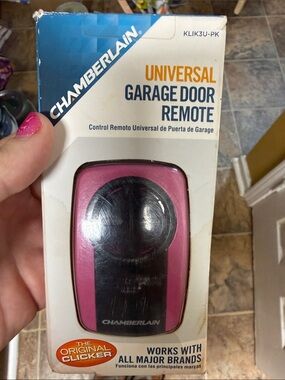 Chamberlain KLIK3U-PK Universal Garage Door Remote Pink Clicker New in Box